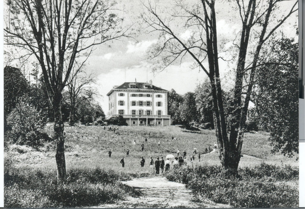 Château de Lancy vu du jardin vers 1900 - coll. MAH