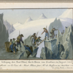 La montée sur la Cime du Mont Blanc en août 1785 – coll. MAH