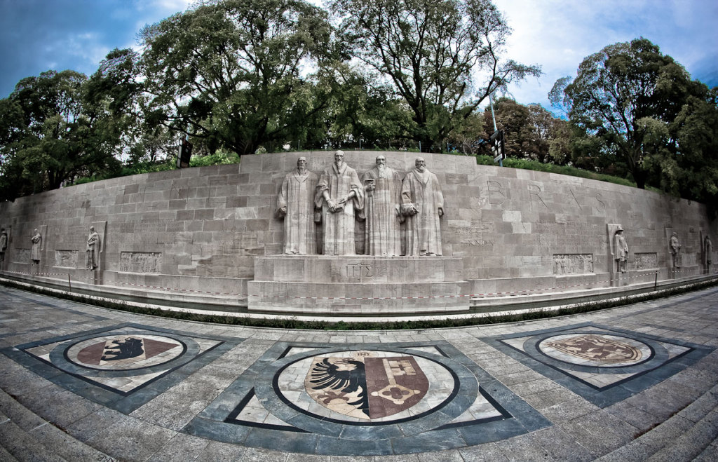 Guillaume Farel, Jean Calvin, Théodore de Bèze et John Knox