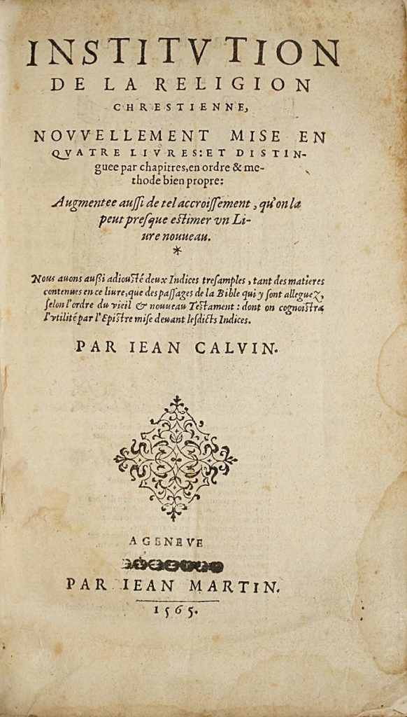 Edition ancienne des œuvres de Calvin - Archives UNIGE